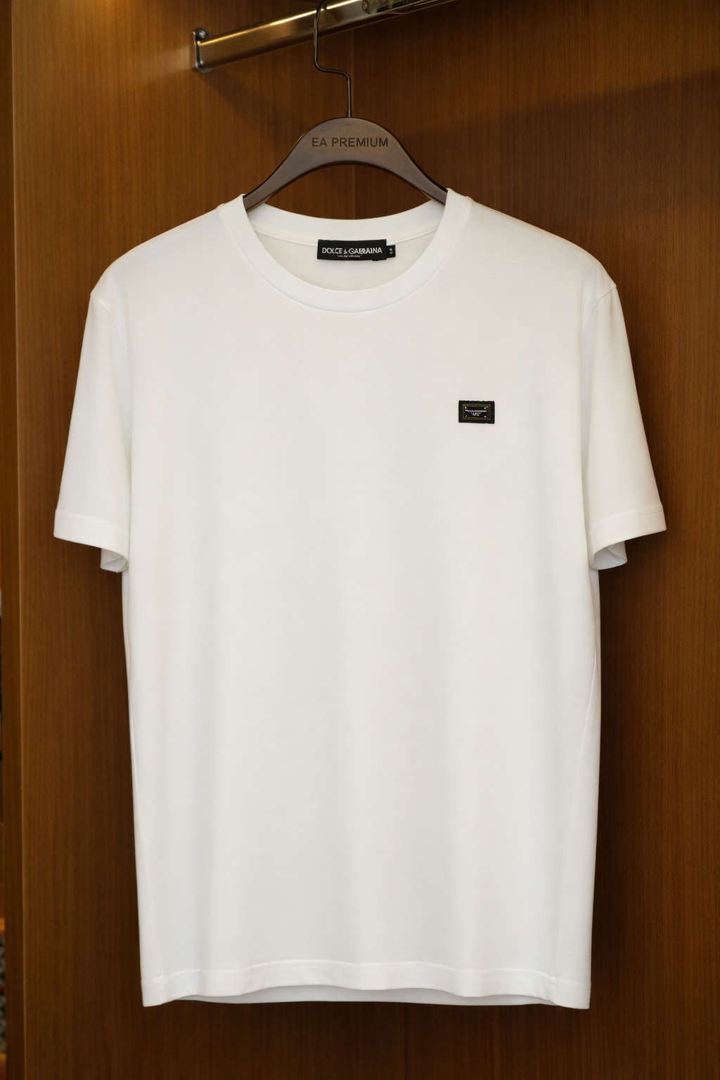 DOLCE & GABANA Bisiklet Yaka Minimal Baskı T-shirt - Beyaz