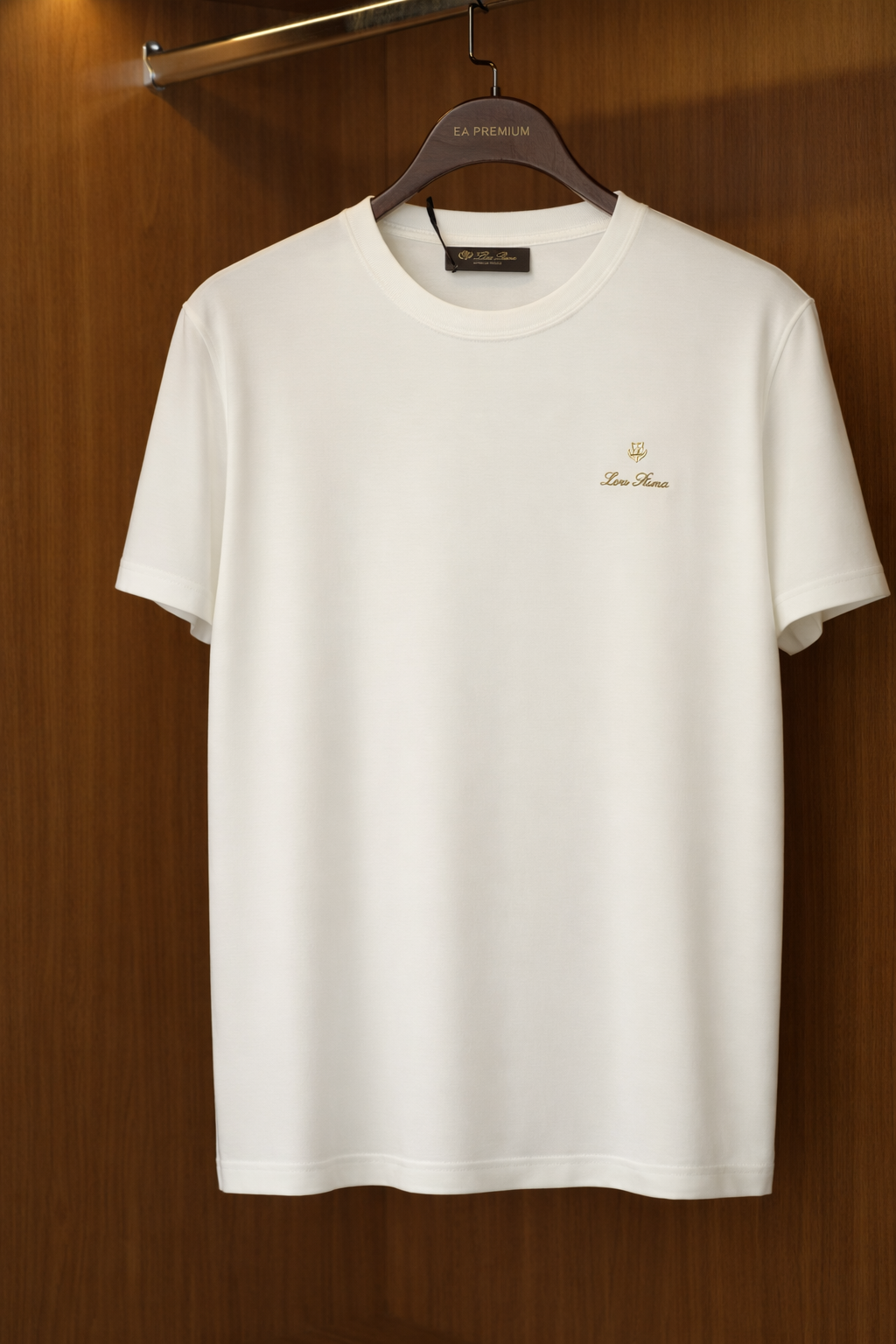 LORO PIANA Metal Logo Detaylı T-Shirt - Beyaz