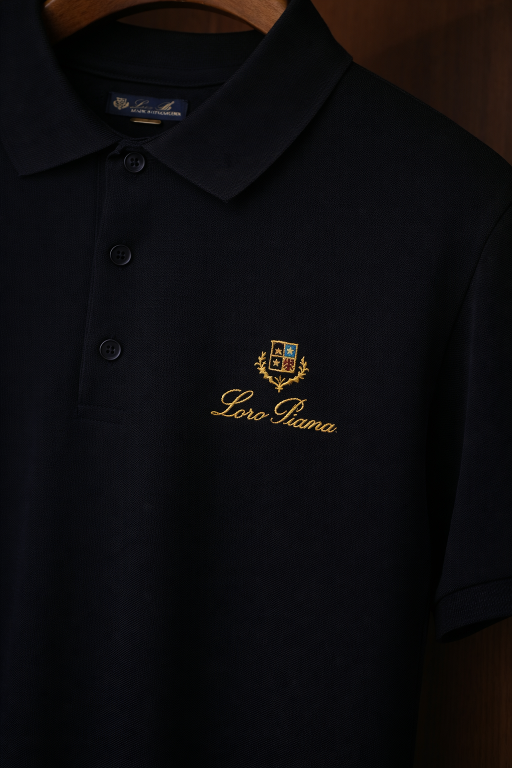 LORO PIANA - Polo Yaka T-Shirt - Siyah