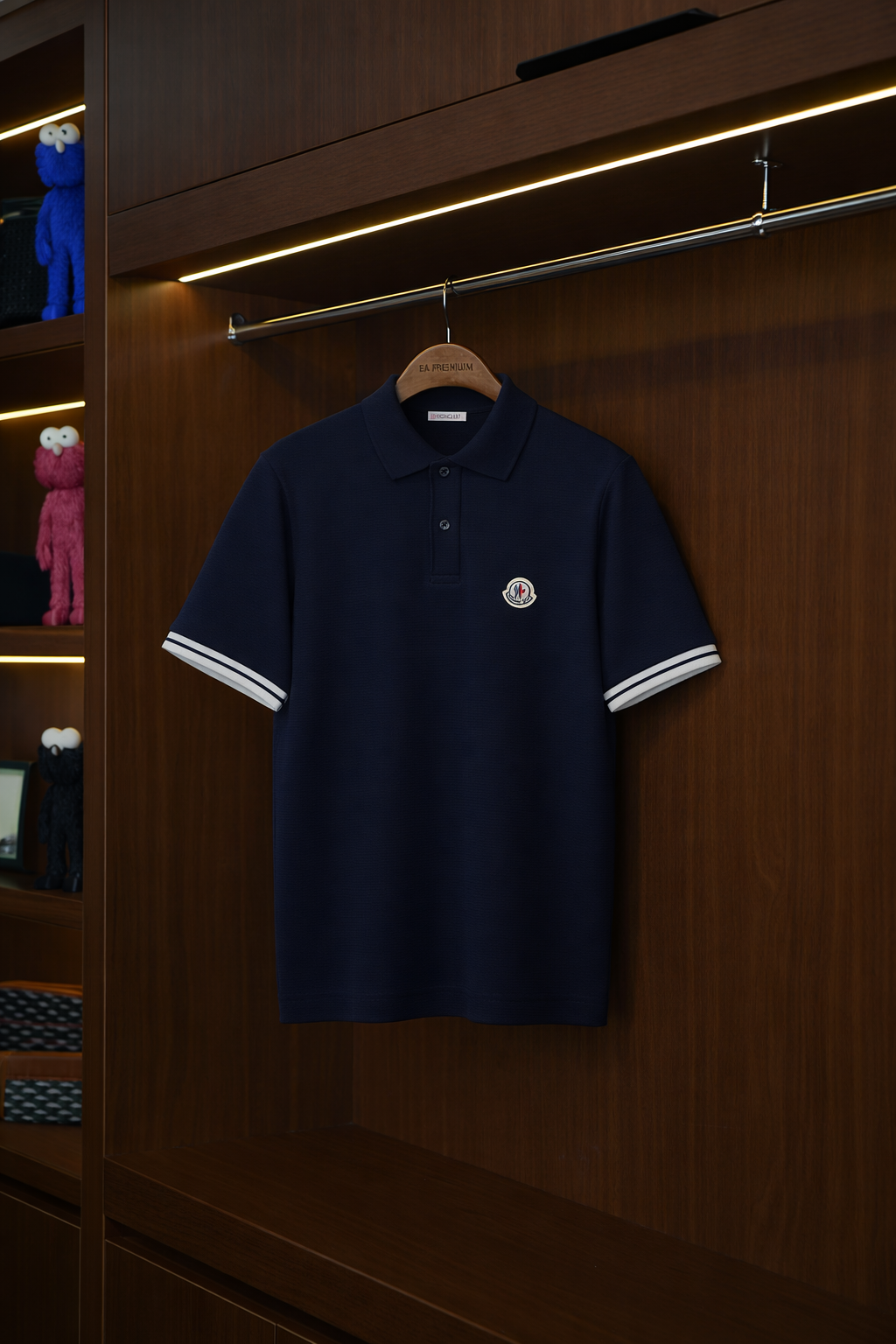 MONCLER Polo Yaka T-Shirt - Lacivert