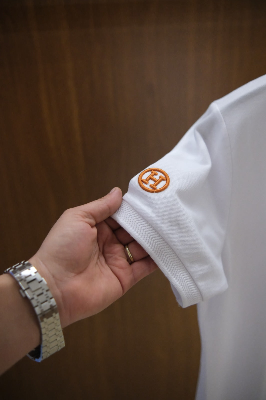 Hermes Classic Polo Tişört - Beyaz
