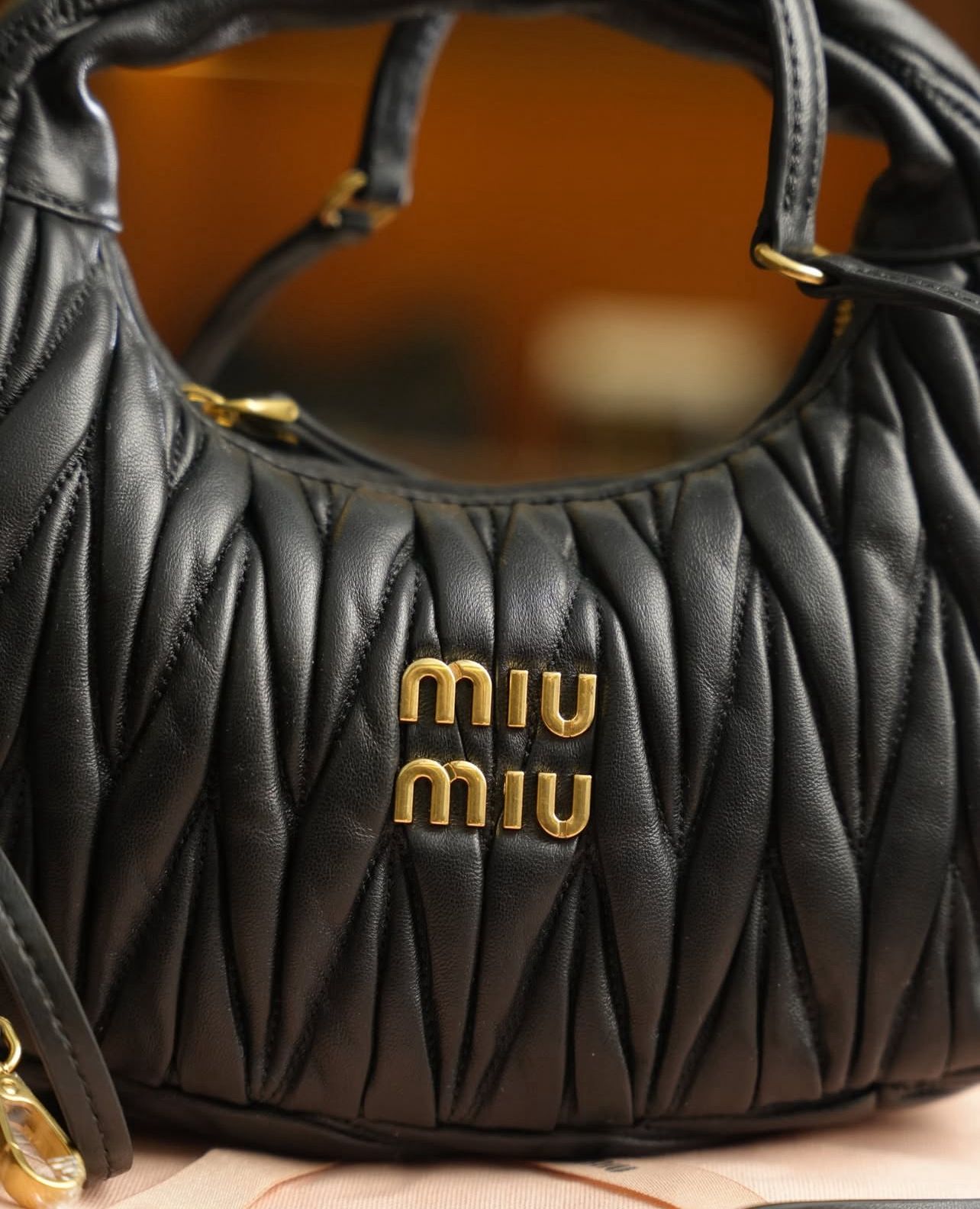Miu Miu Matelassé Deri Mini Çanta – Siyah