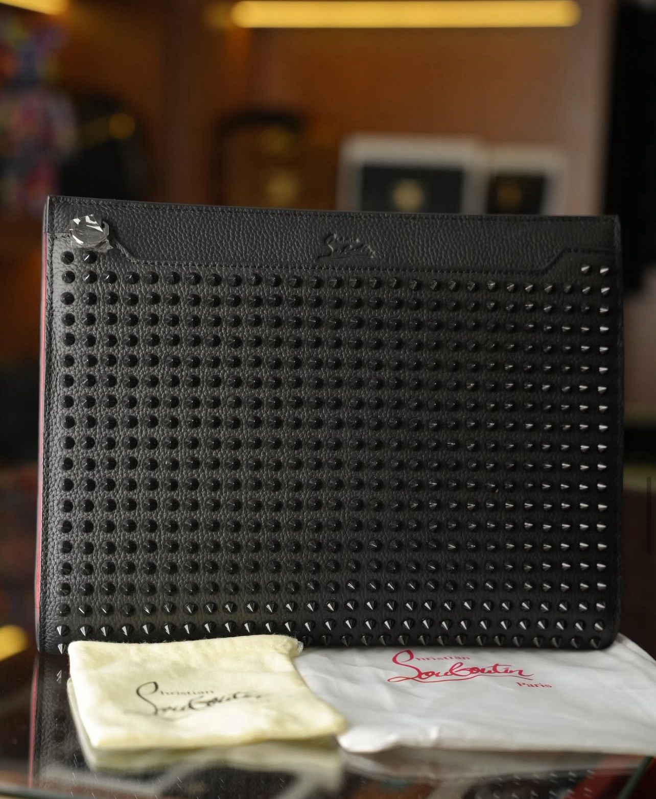 Christian Louboutin Studded Clutch – Siyah