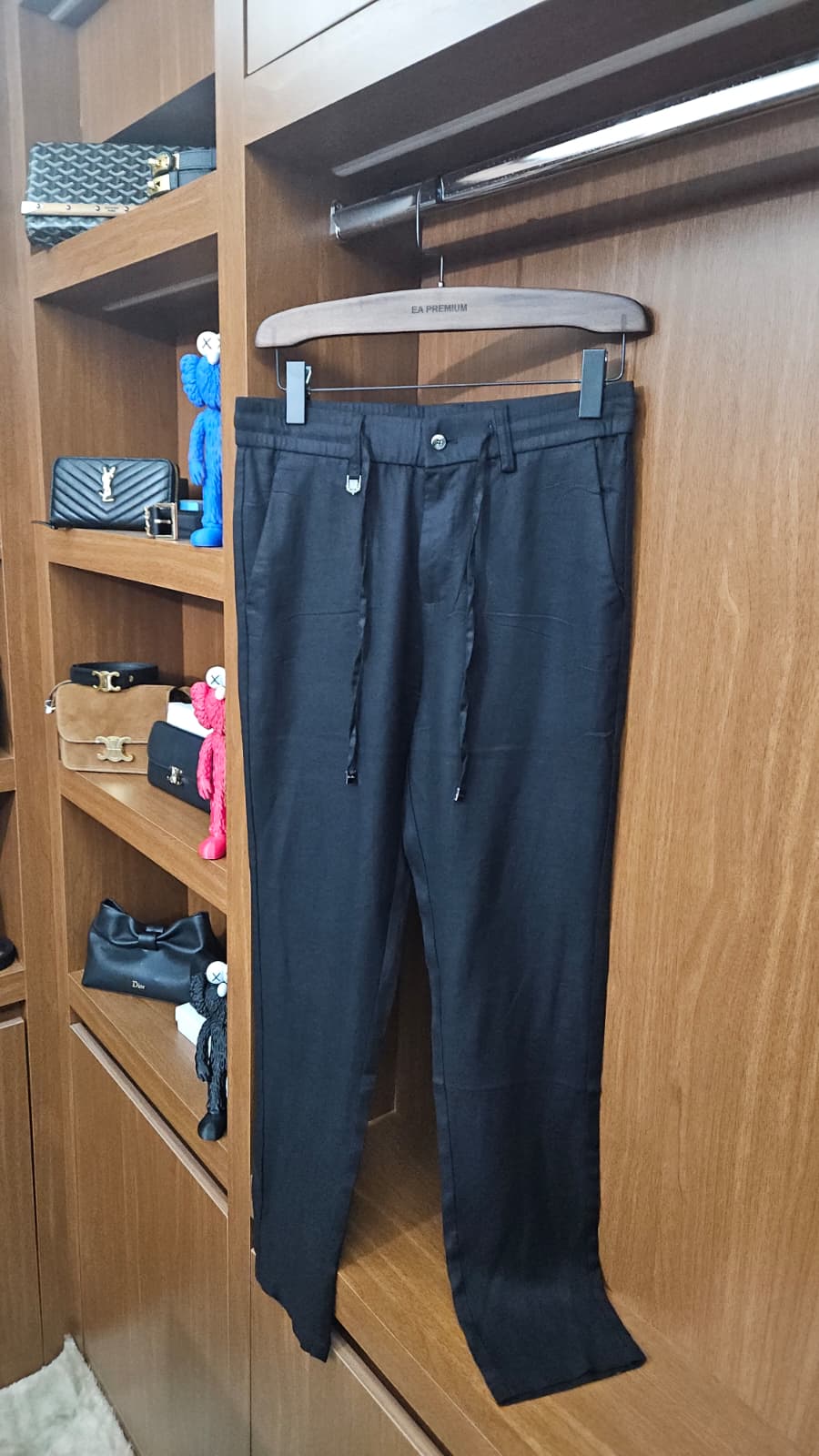 Loro Piana Pamuklu ve Lacivert Lüks Pantolon - Comfort Fit
