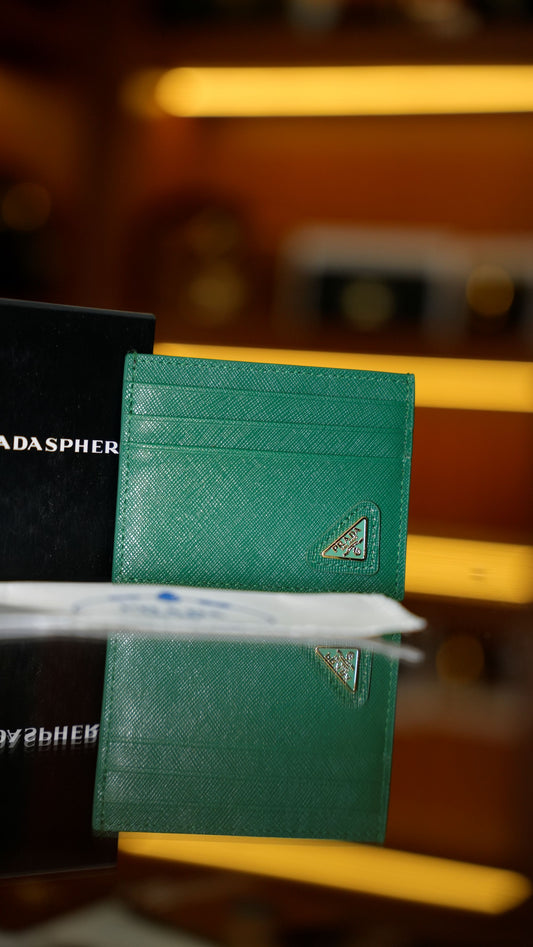 Prada Saffiano Deri Kartlık – Yeşil