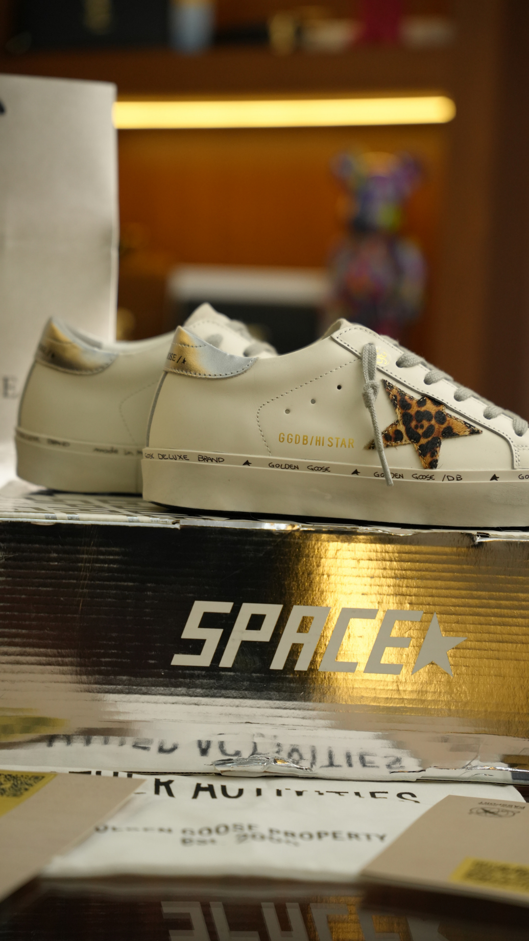 GOLDEN GOOSE Leopar Detay Kadın Deri Sneaker