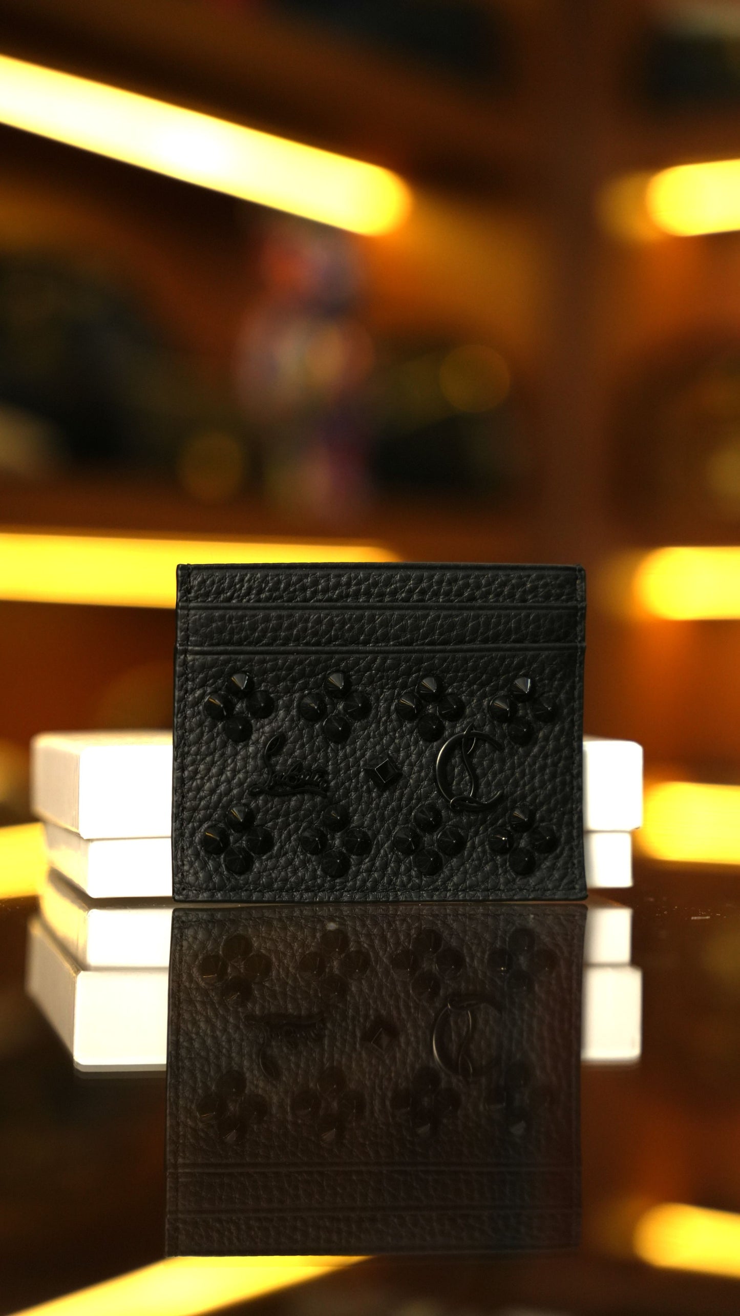 Christian Louboutin Deri Kartlık – Siyah