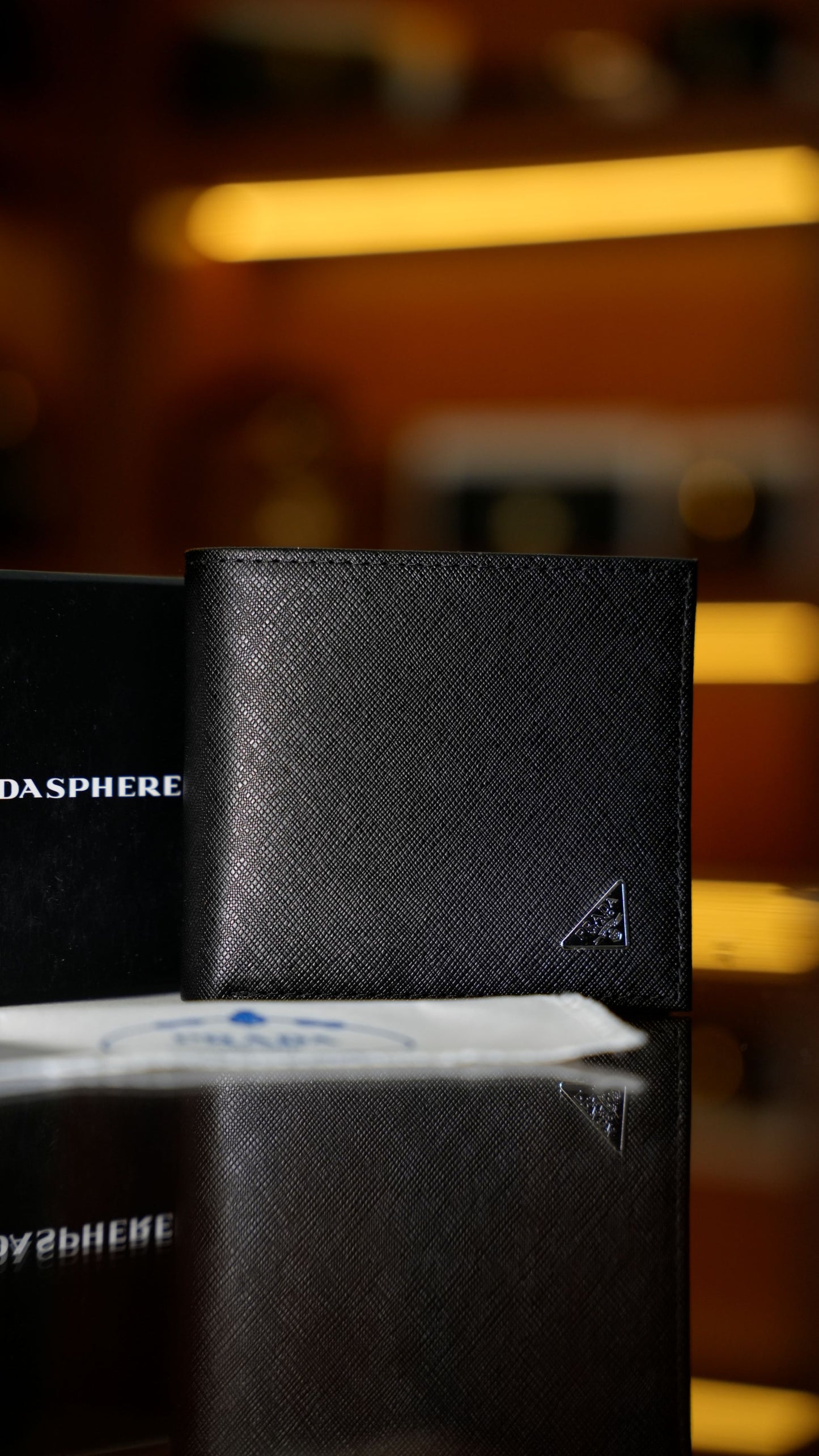 Prada Saffiano Deri Erkek Cüzdan – Siyah