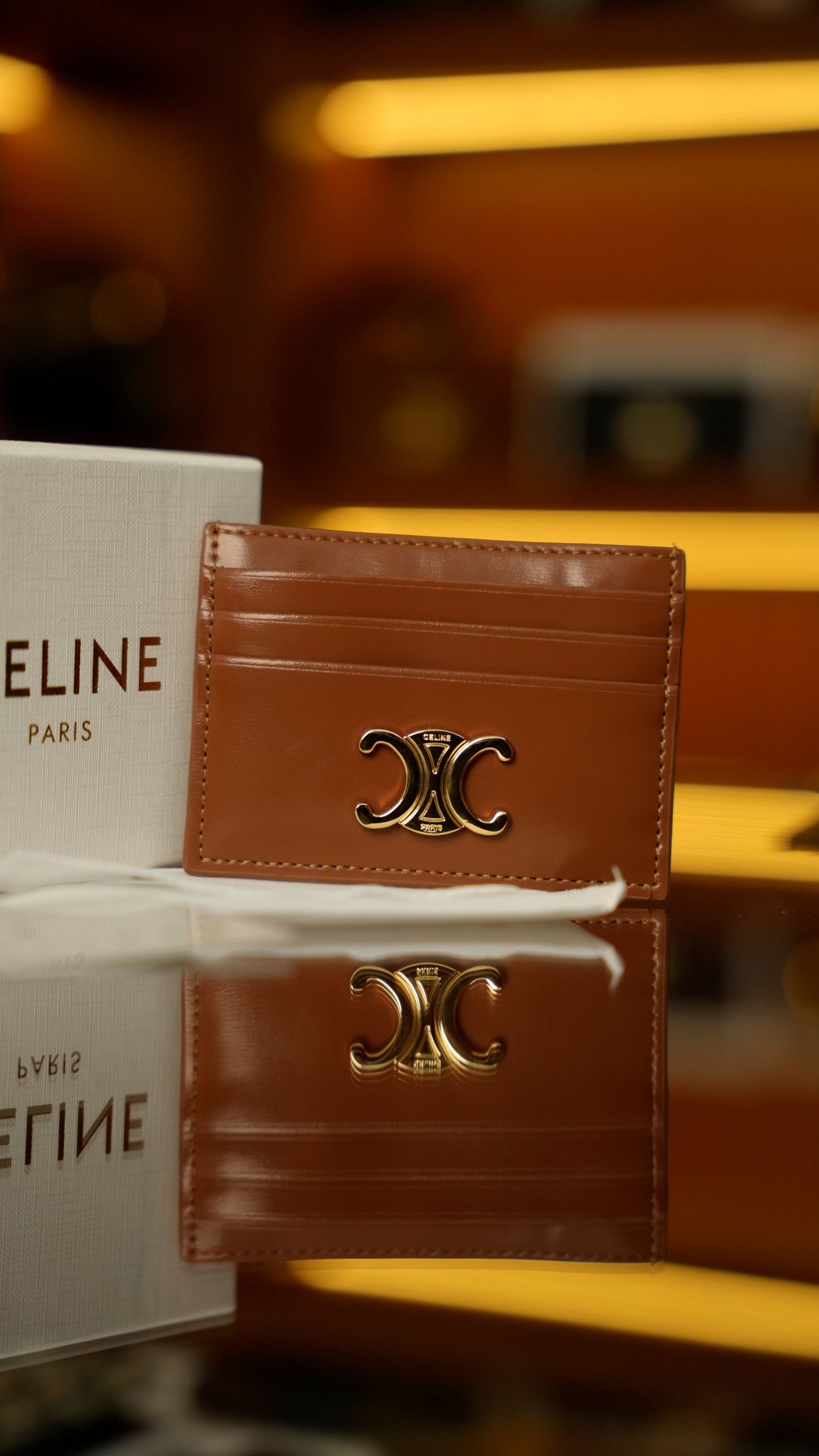 Celine Triomphe Deri Kartlık – Taba