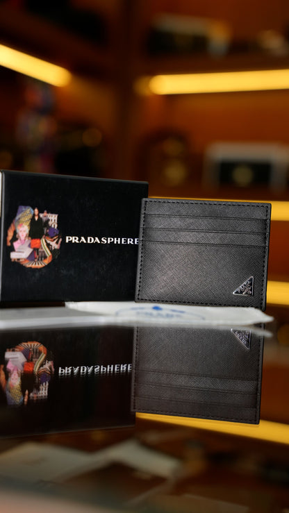 Prada Saffiano Deri Kartlık – Siyah