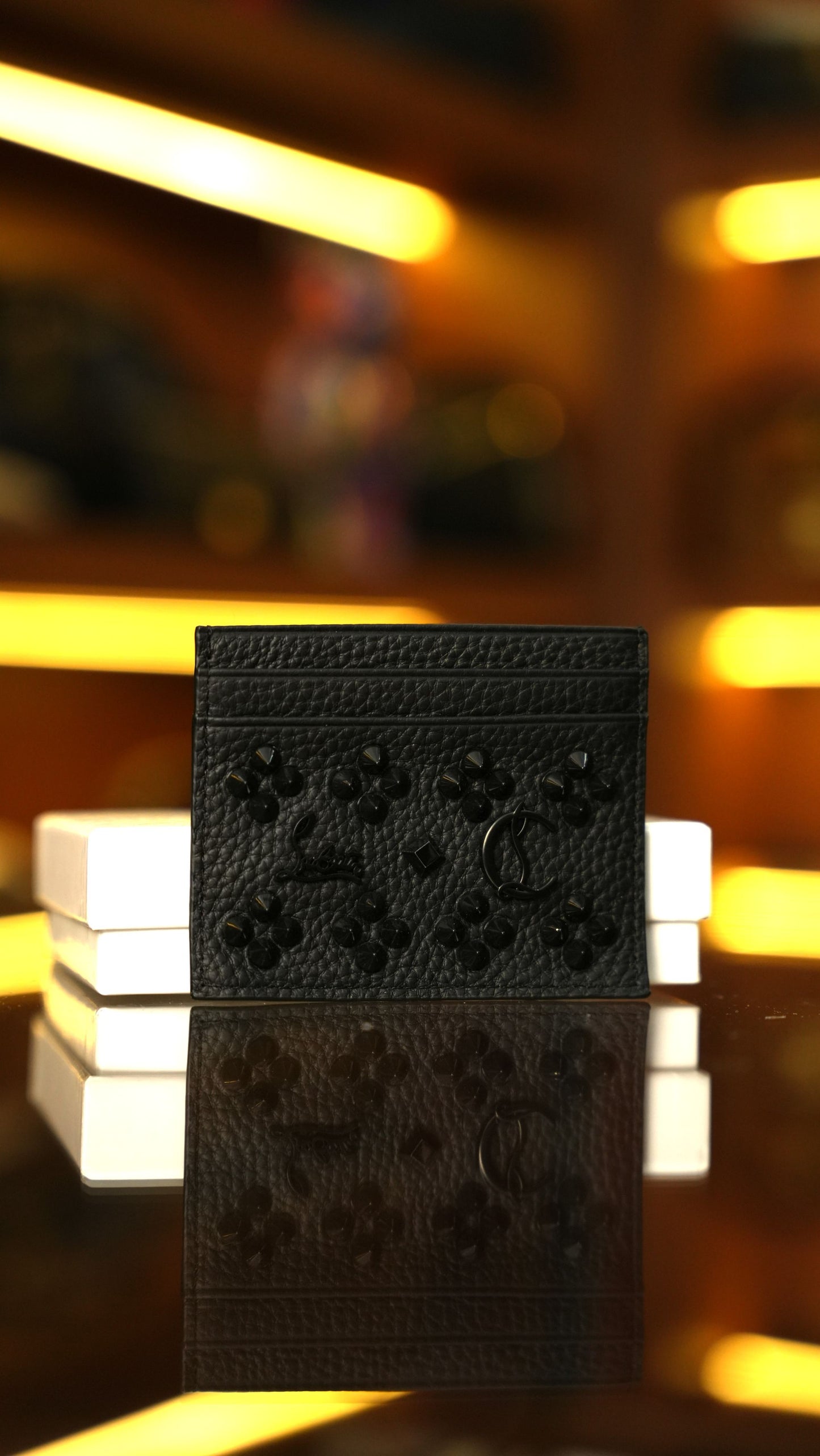 Christian Louboutin Deri Kartlık – Siyah