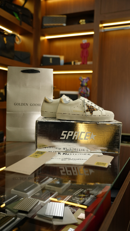 GOLDEN GOOSE Leopar Detay Kadın Deri Sneaker
