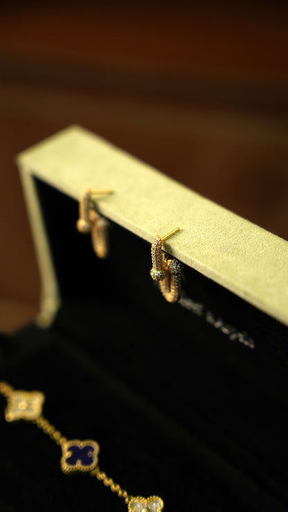 Van Cleef & Arpels Vintage Alhambra Bileklik – Altın Lacivert