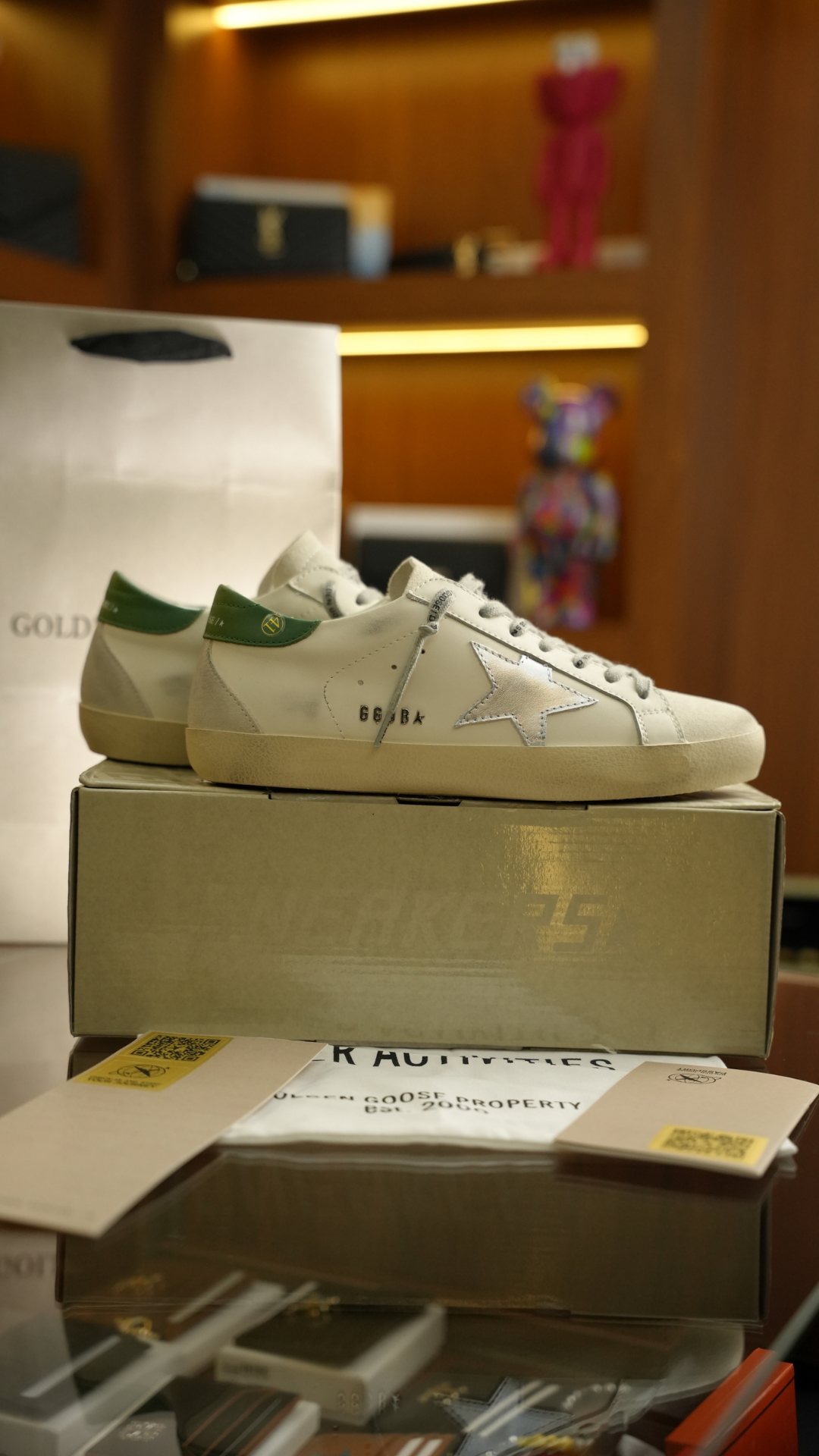 GOLDEN GOOSE Green Detay Erkek Sneaker