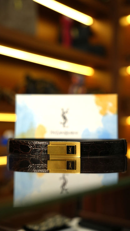 Saint Laurent YSL Kemer – Kahverengi Croco