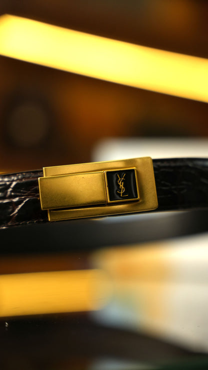 Saint Laurent YSL Kemer – Kahverengi Croco
