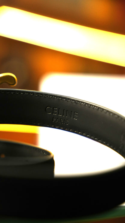 Celine Triomphe Kemer – Siyah Süet
