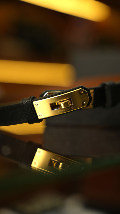 Hermès Kelly Kemer – Siyah Altın