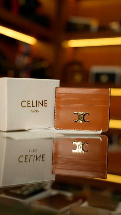 Celine Triomphe Deri Kartlık – Taba