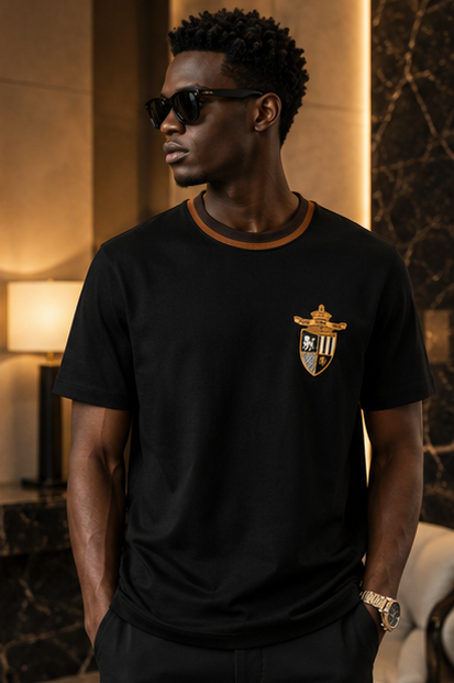 FENDI Yaka Detaylı T-Shirt - Siyah