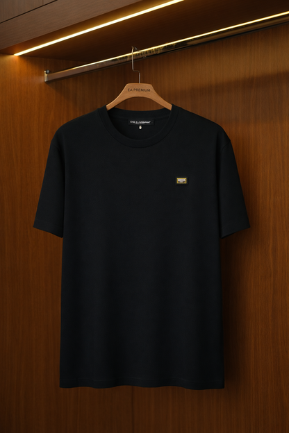 DOLCE & GABANA Metal Logo Detaylı T-Shirt - Siyah