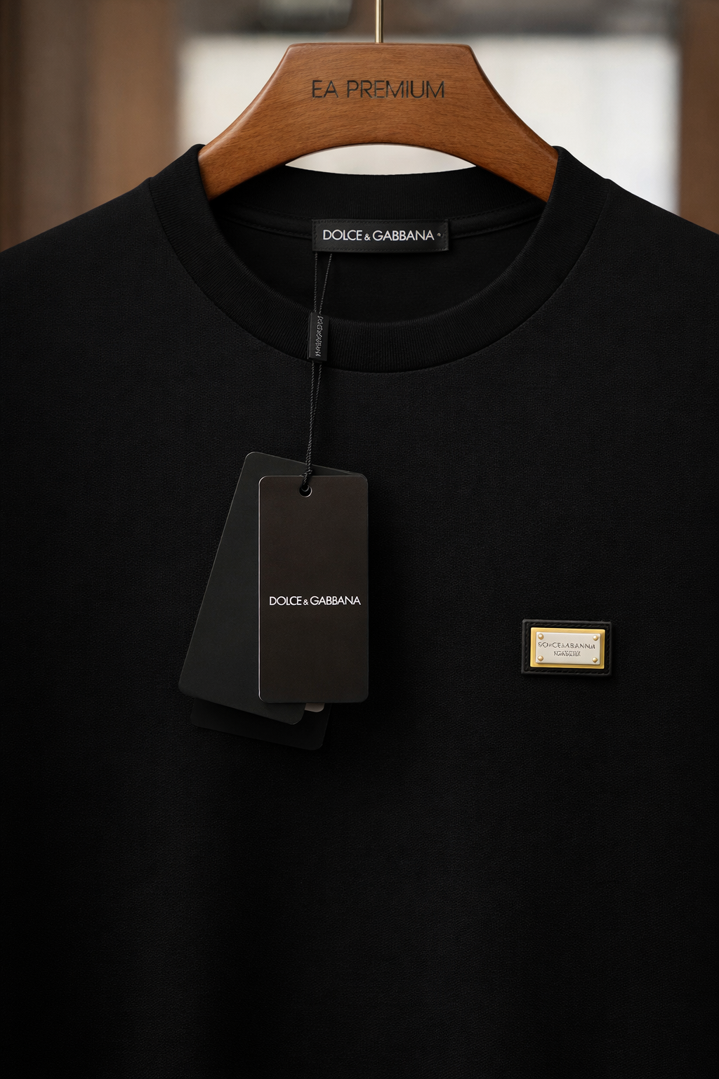 DOLCE & GABANA Metal Logo Detaylı T-Shirt - Siyah
