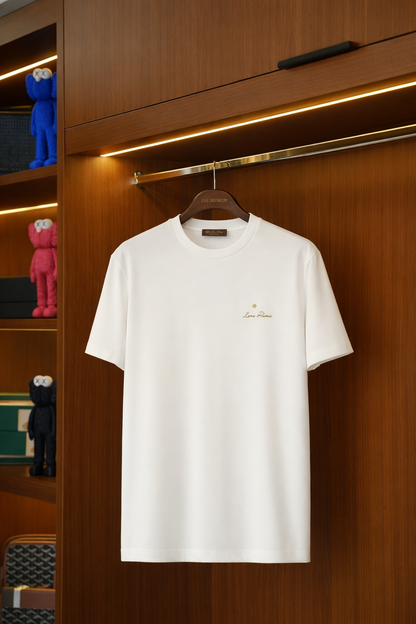 LORO PIANA Metal Logo Detaylı T-Shirt - Beyaz