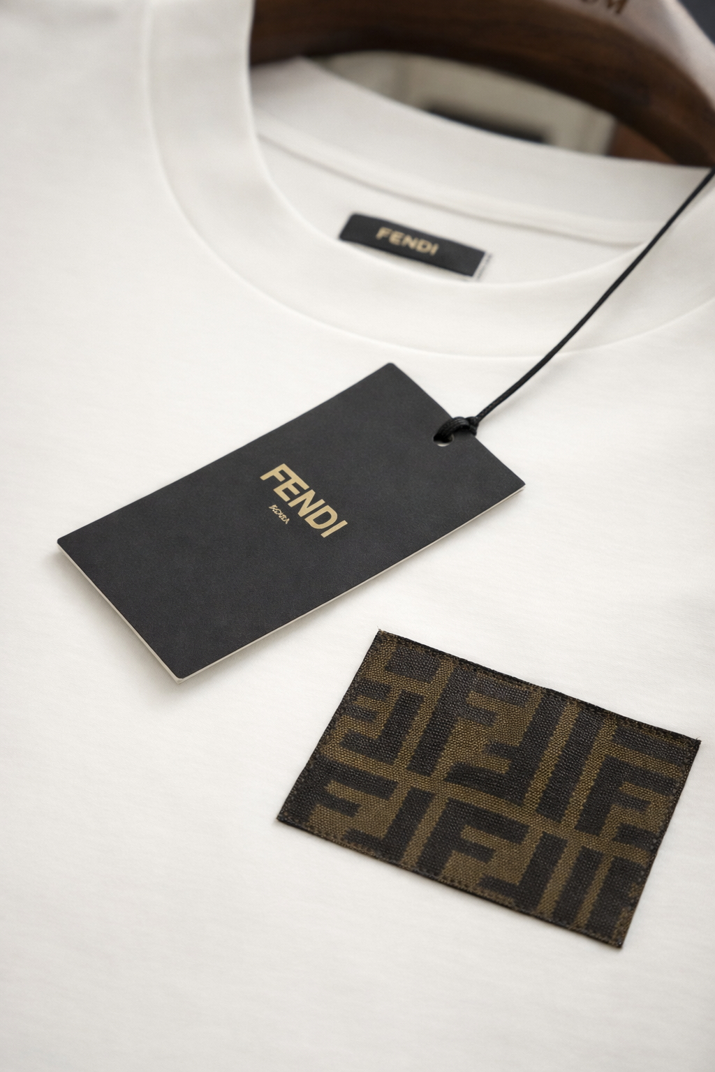 FENDI Bisiklet Yaka T-Shirt - Beyaz