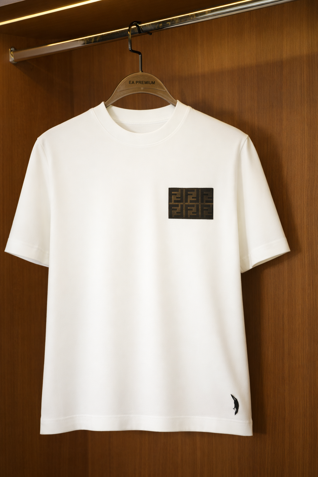 FENDI Bisiklet Yaka T-Shirt - Beyaz