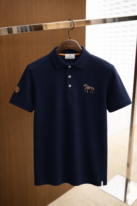 Hermes Classic Polo Tişört - Lacivert