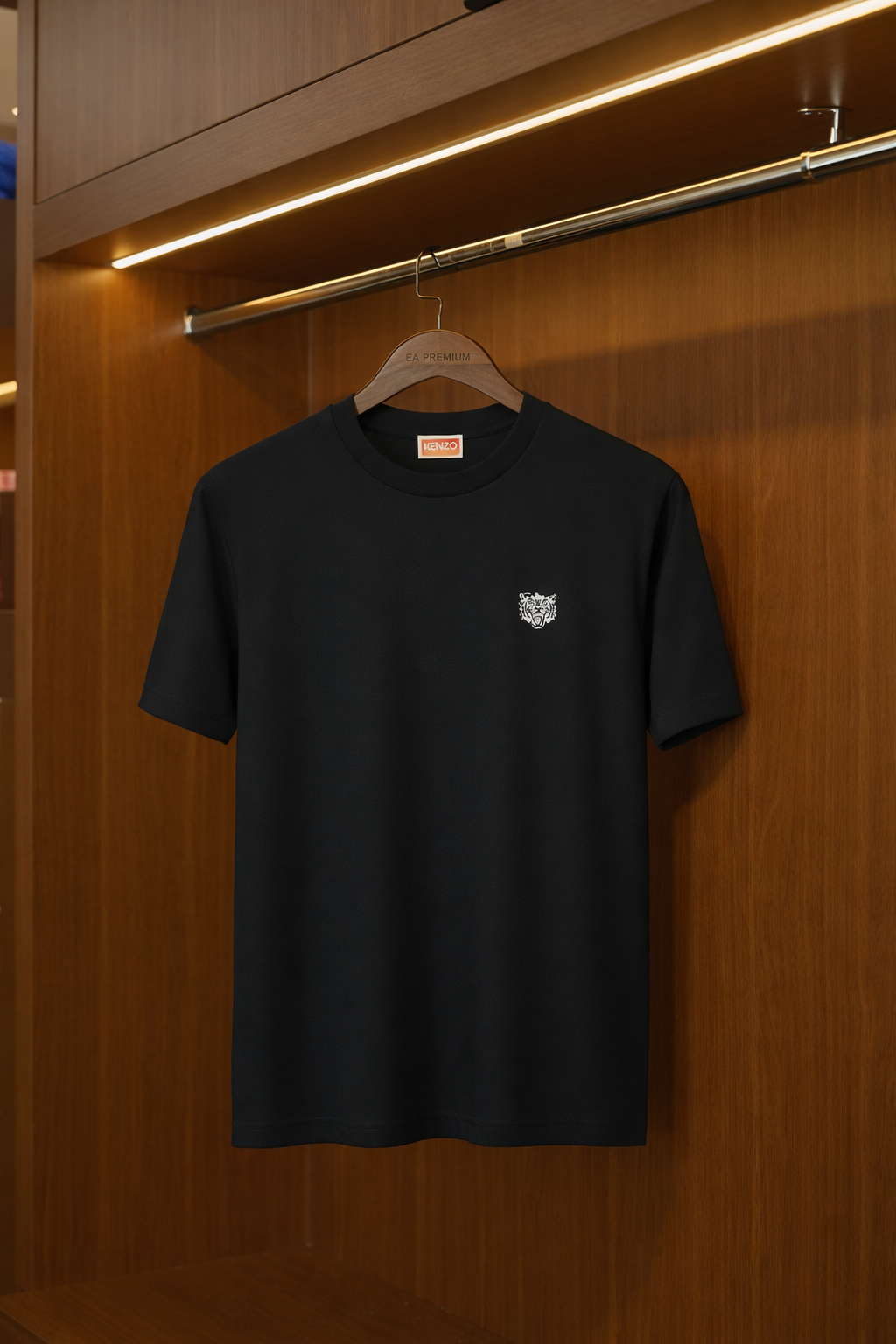 KENZO Bisiklet Yaka T-Shirt - Siyah