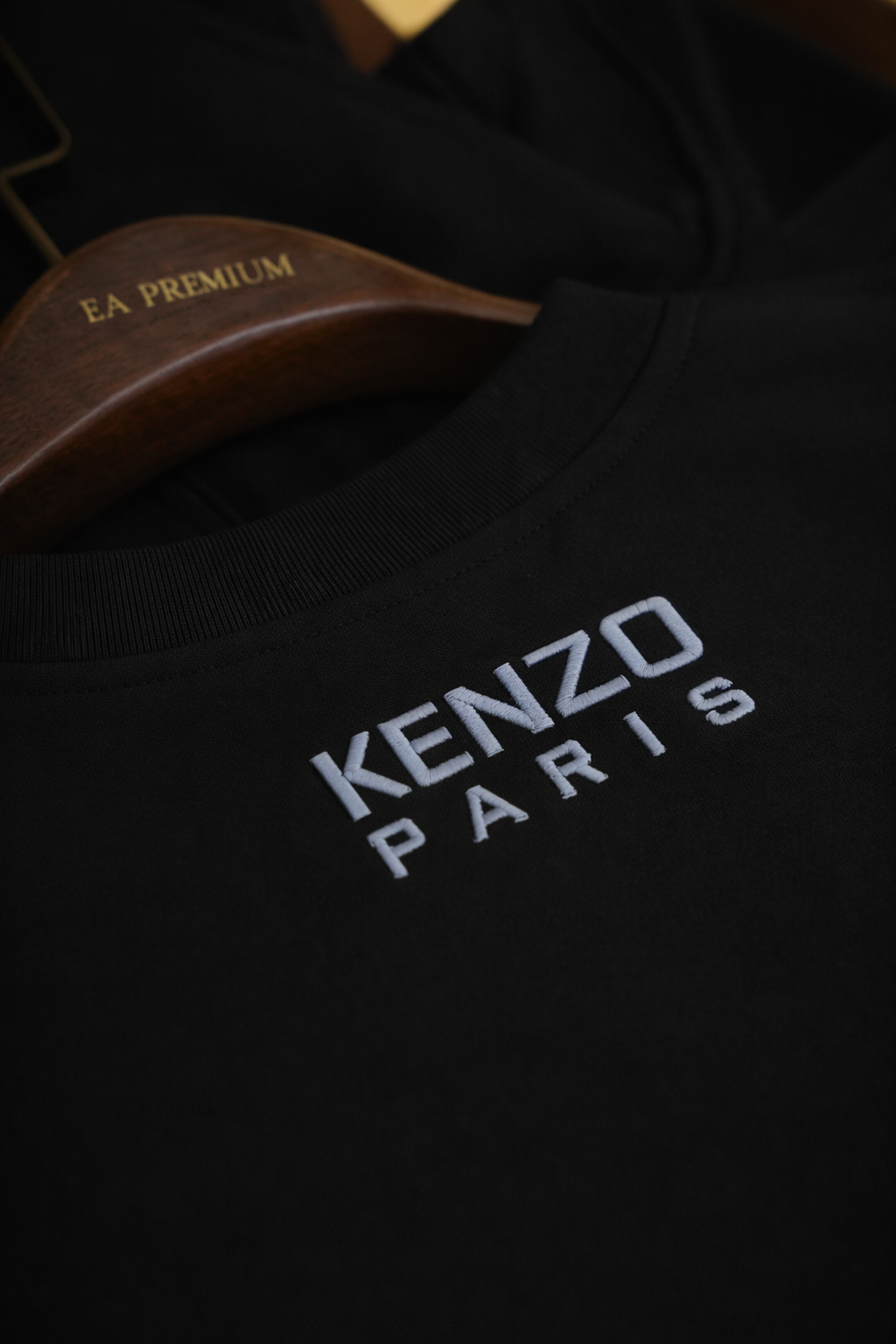 KENZO Bisiklet Yaka T-Shirt - Siyah