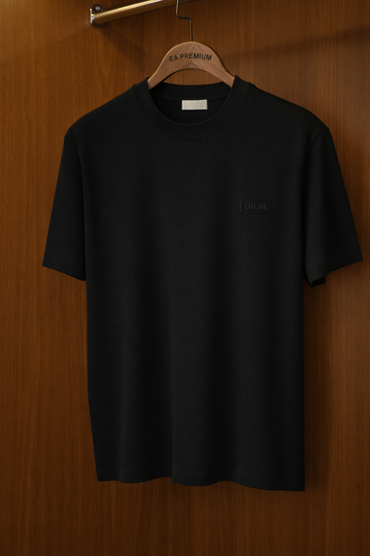 DIOR Nakış İşlemeli T-Shirt - Siyah