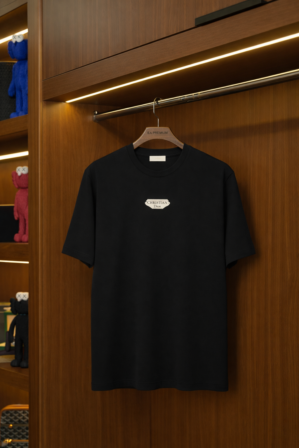 DIOR Bisiklet Yaka T-Shirt - Siyah