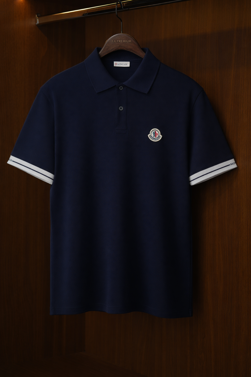 MONCLER Polo Yaka T-Shirt - Lacivert