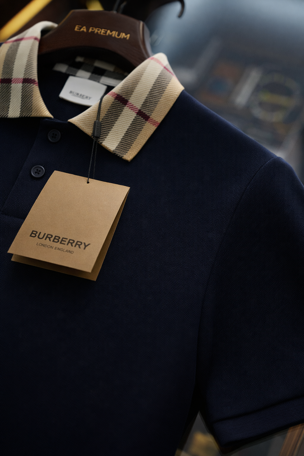 BURBERRY Polo Yaka T-Shirt - Lacivert