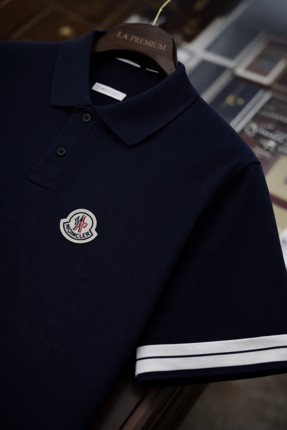 MONCLER Polo Yaka T-Shirt - Lacivert