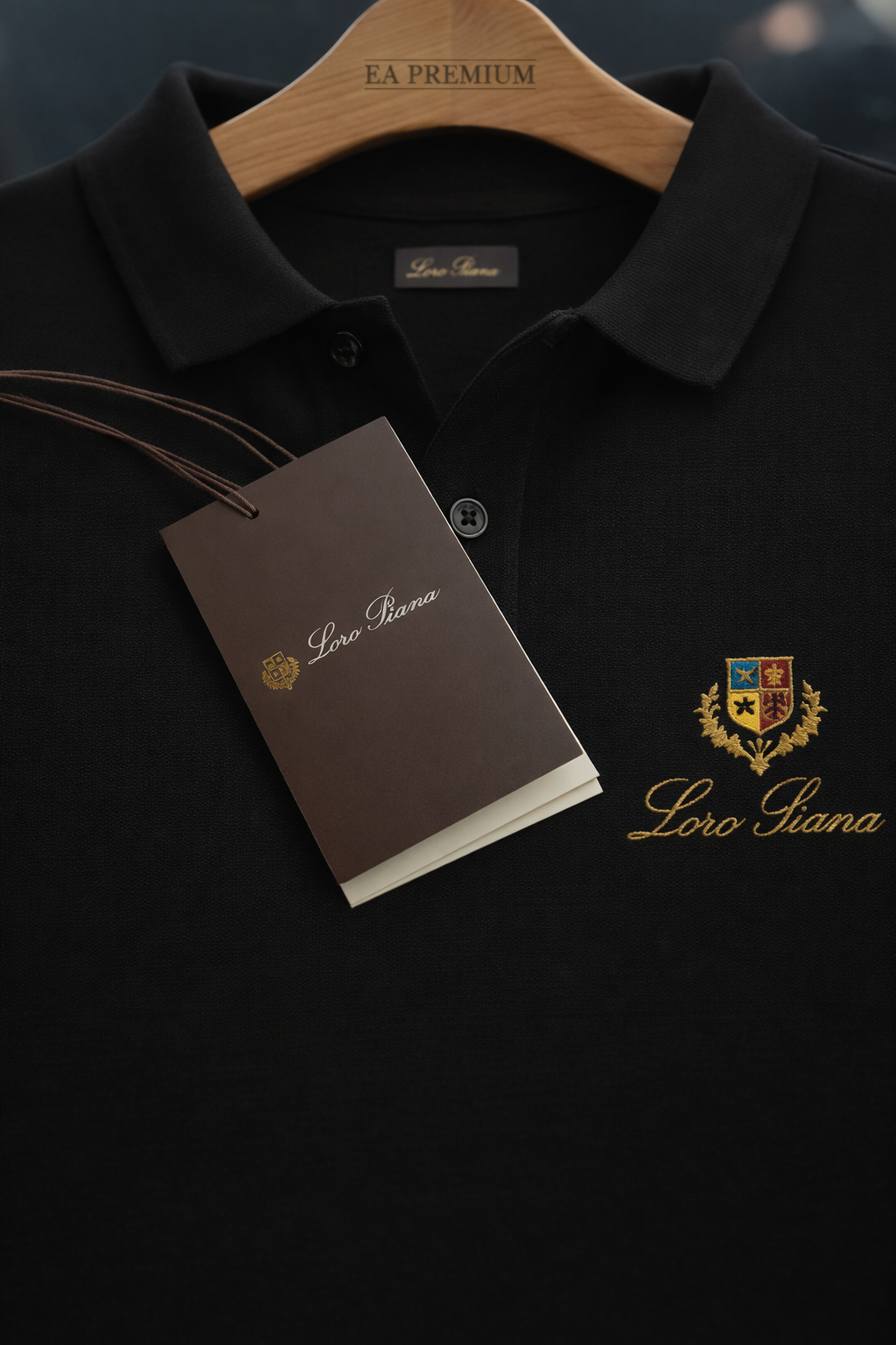 LORO PIANA - Polo Yaka T-Shirt - Siyah