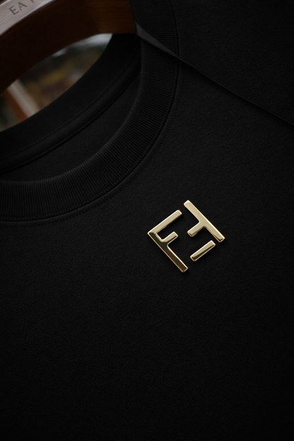 FENDI Metal Logo Detaylı T-Shirt - Siyah