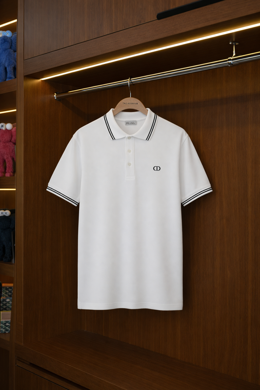 DIOR Polo Yaka T-Shirt - Beyaz