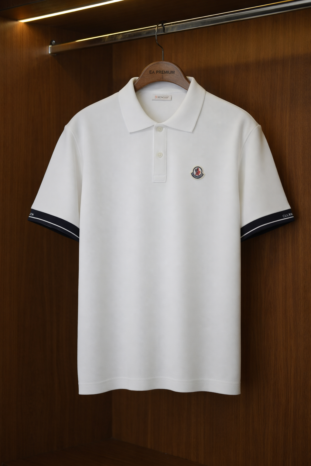 MONCLER Polo Yaka T-Shirt - Beyaz