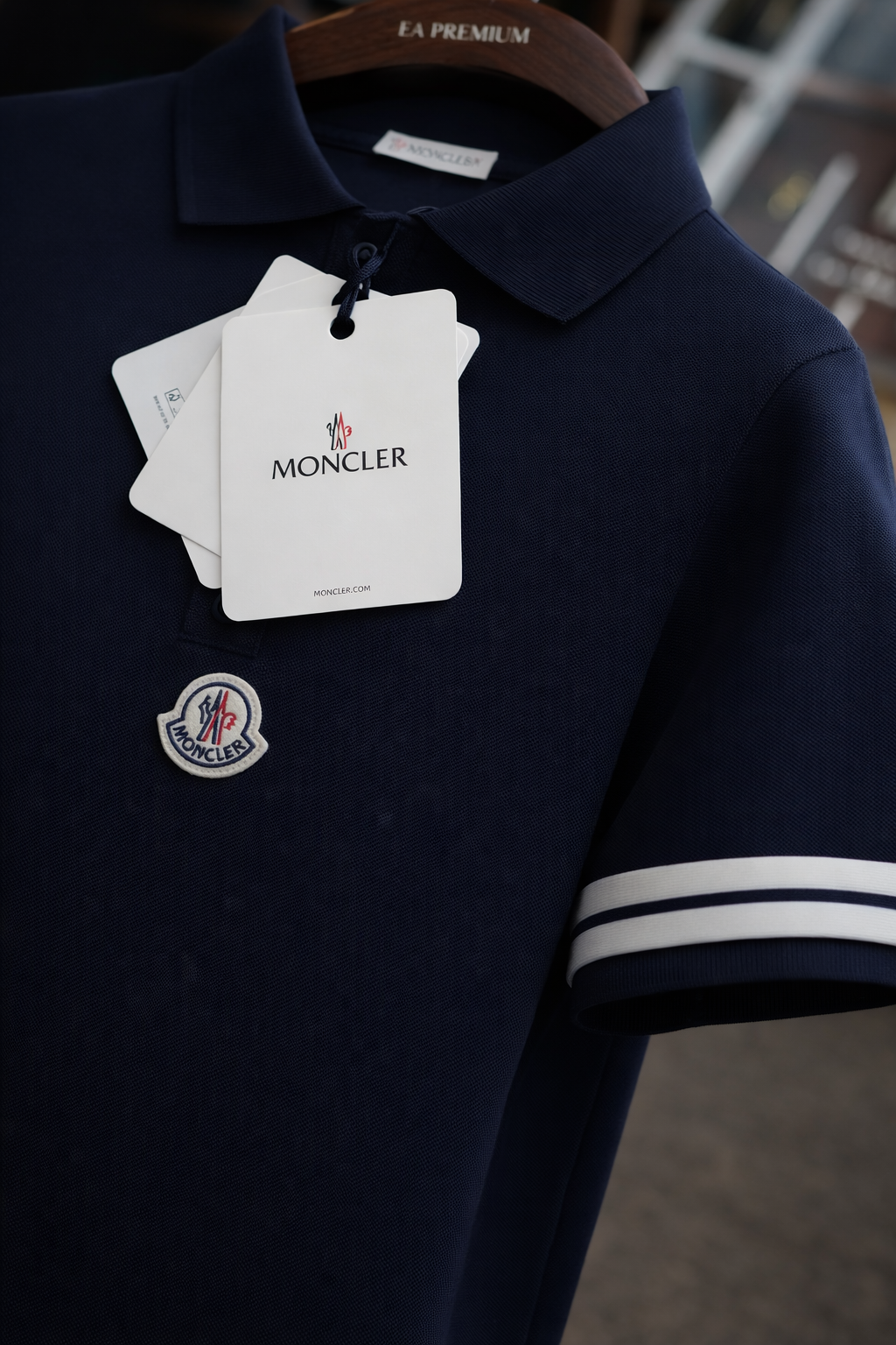 MONCLER Polo Yaka T-Shirt - Lacivert