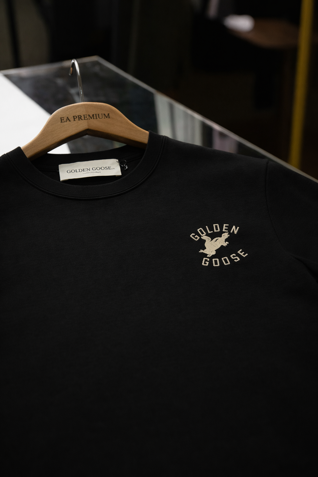 Golden Goose Deluxe Brand Bisiklet Yaka T-Shirt - Siyah