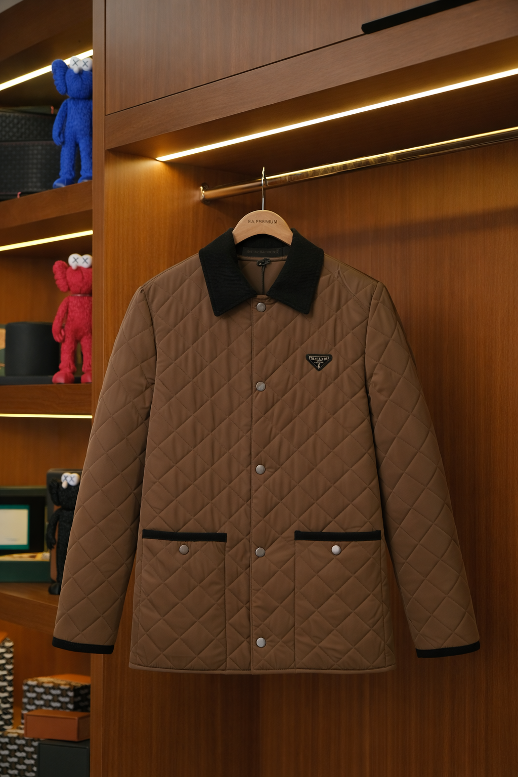 Prada Yaka Detaylı Mont - Kahverengi
