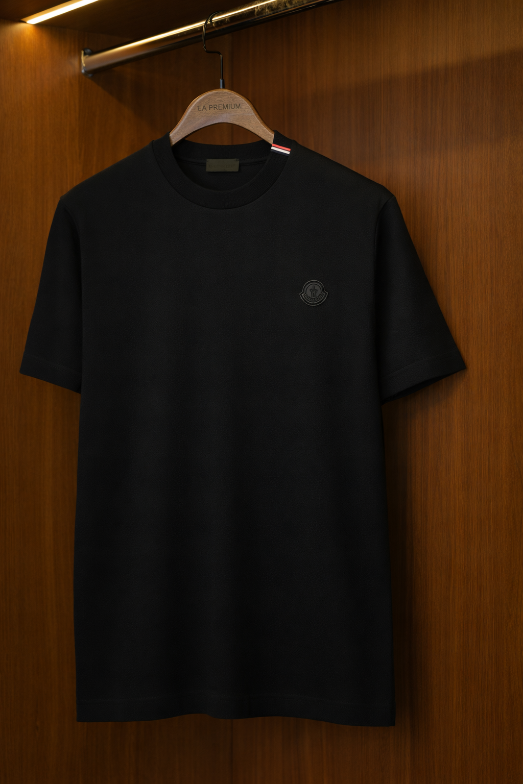 MONCLER Bisiklet Yaka T-Shirt - Siyah