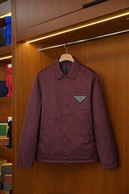 Prada Düğme Detaylı Mont - Bordo