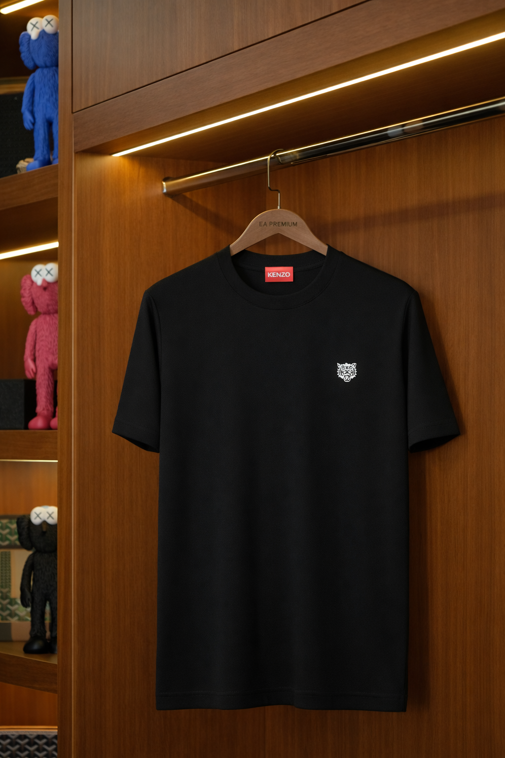 KENZO Bisiklet Yaka T-Shirt - Siyah