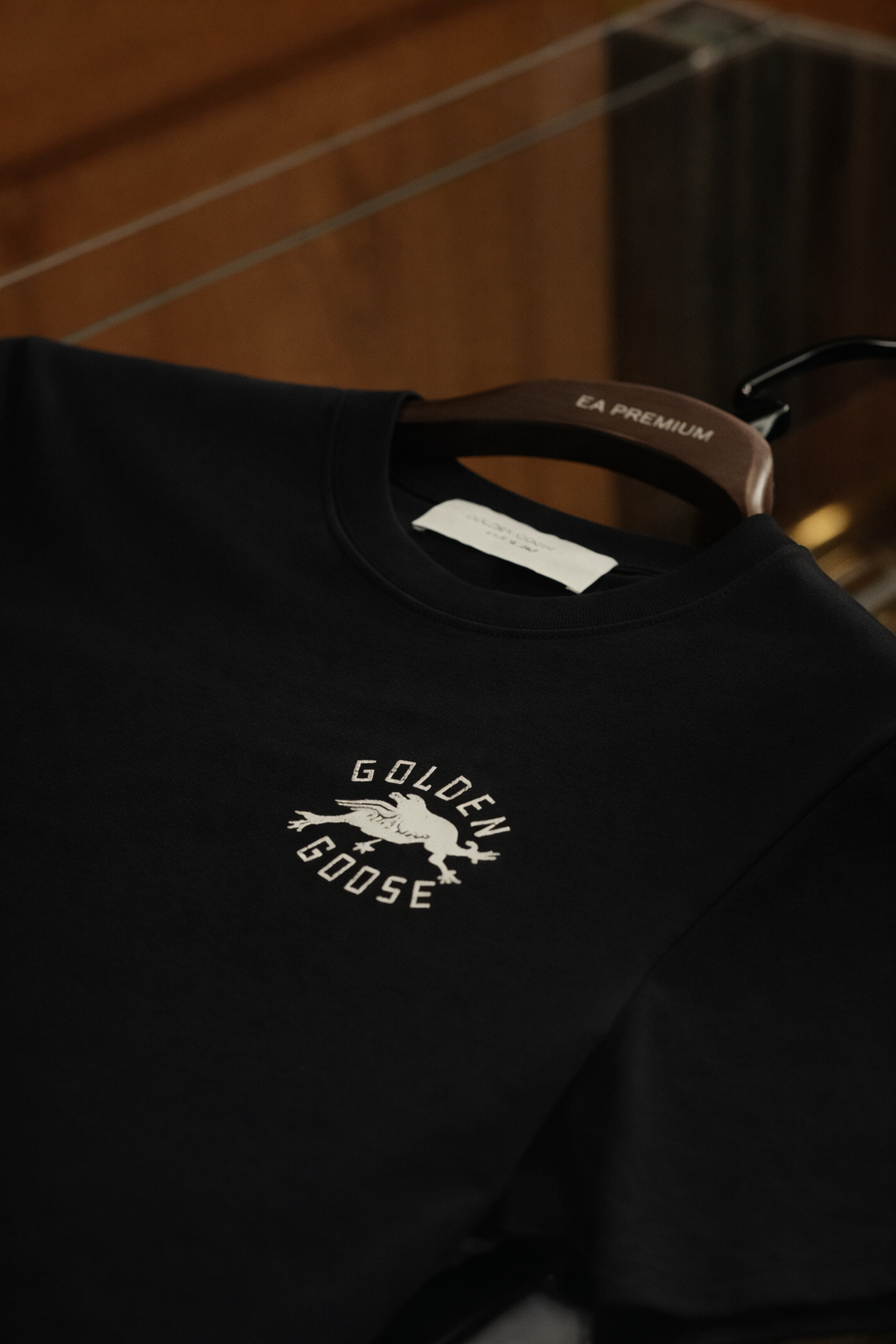 Golden Goose Deluxe Brand Bisiklet Yaka T-Shirt - Siyah