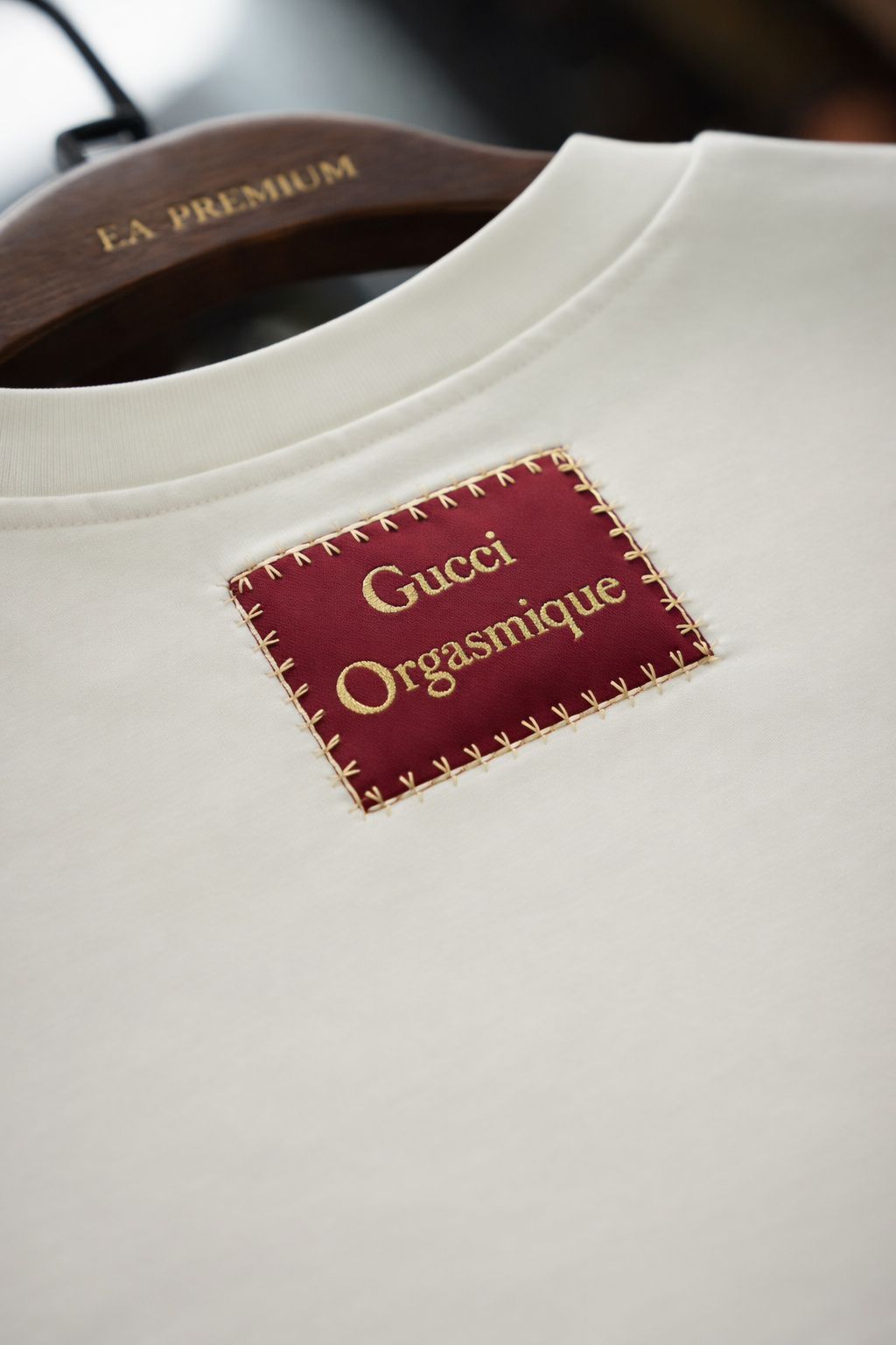 GUCCI Bisiklet Yaka T-Shirt - Beyaz