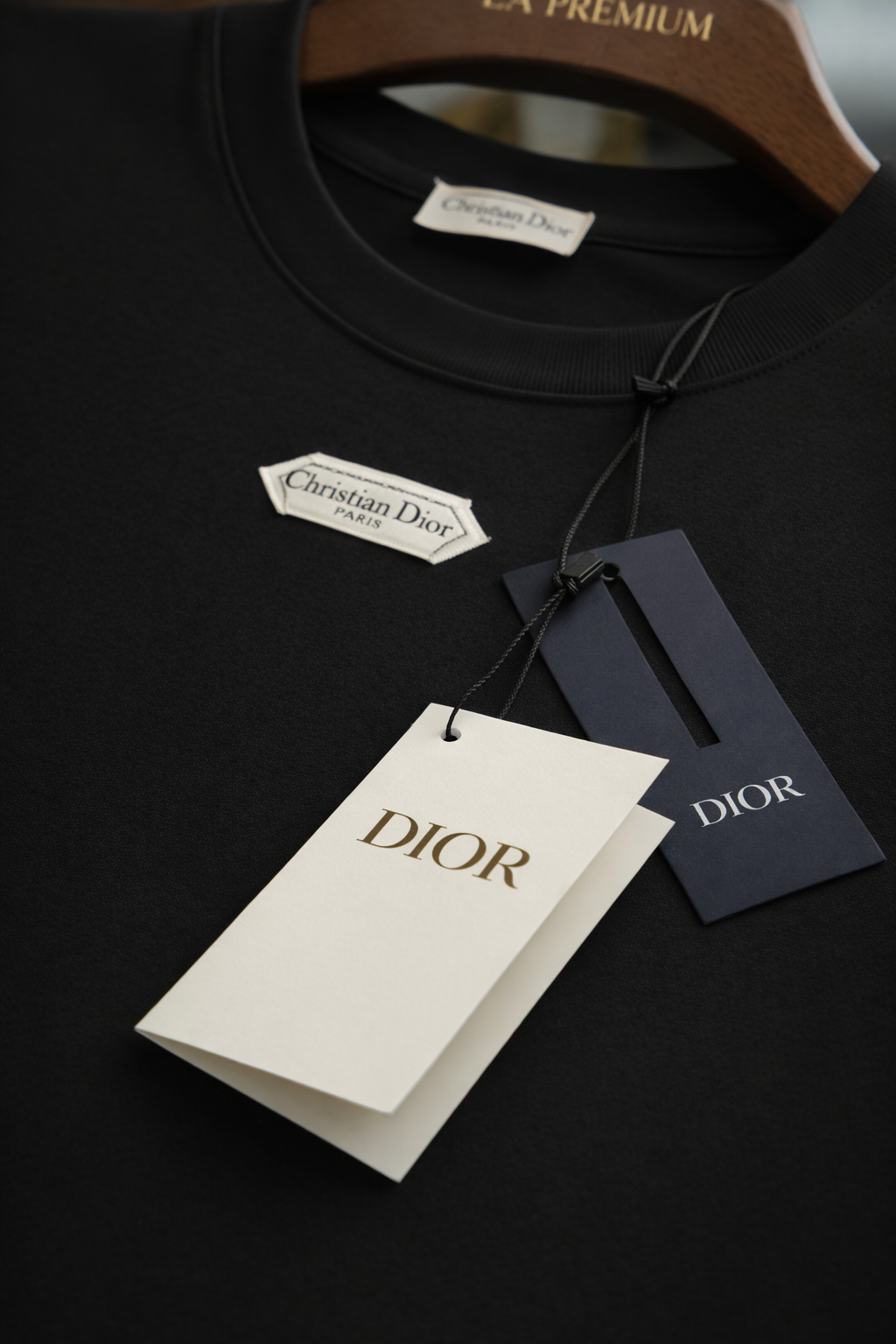 DIOR Bisiklet Yaka T-Shirt - Siyah